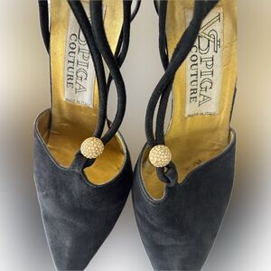 Via Spiga Black Suede Women's Shoes size 5.5